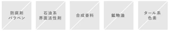 ハーバーが守り続ける5つの無添加を解説したインフォグラフィック