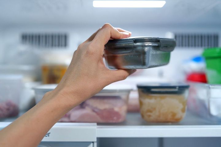 タッパーで食材を保管