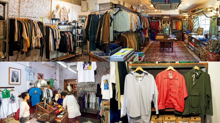 バンコク〈オニオン〉店内、〈ドリック・オーダース〉店内、〈メモリーズブランド〉店内、ファッションブランド〈ETIQ〉