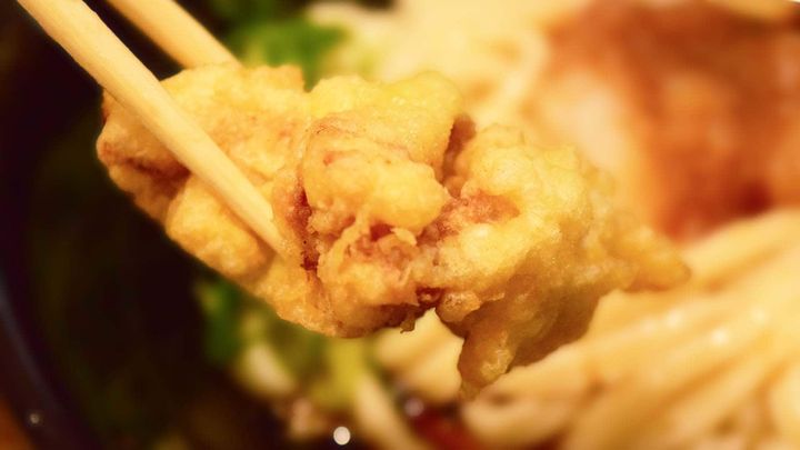 鶏天は衣がさくっと軽やか