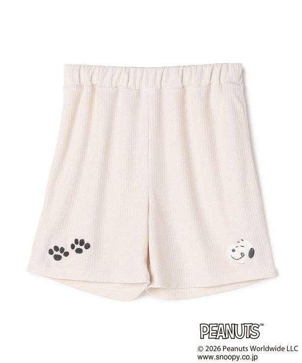 「パイルリブルームウェアハーフパンツ(アイボリー)」(3300円)