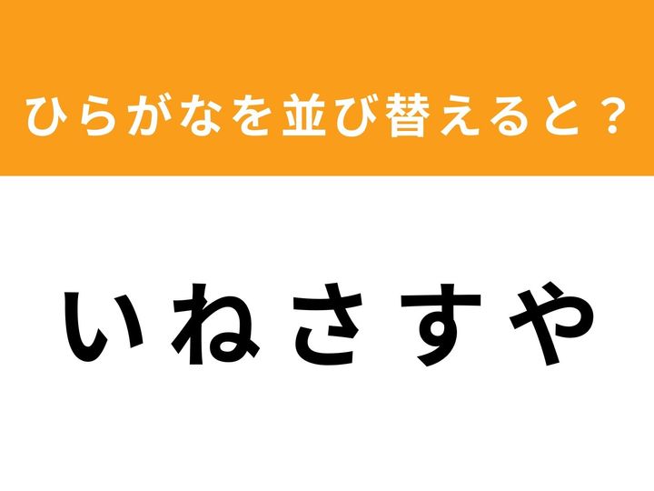 バラバラのひらがなを並び替えて正しい単語を導き出す「アナグラムクイズ」に挑戦！ 今回のお題は「い ね さ す や」の5文字です。1分以内に正解を見つけられるでしょうか？ 脳を柔らかくして、隠されたキーワードを探し出しましょう！