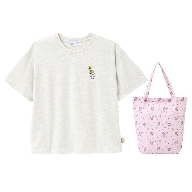 「レディース Tシャツ×エコBAG(SEASON REASON×水森亜土)」(1419円) カラー：クリーム