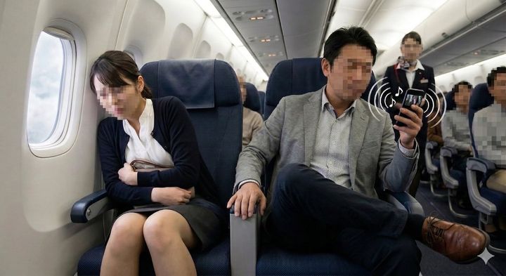 直接注意して気まずくなるのを避け、客室乗務員から注意してもらいましょう