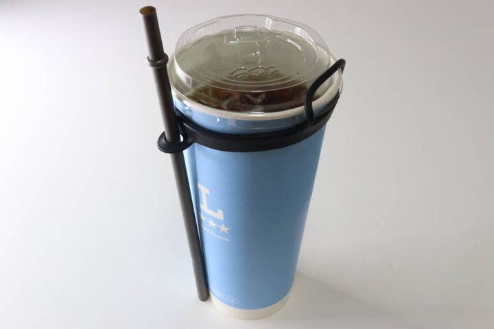 セリア シリコンドリンクカップホルダー ストローホルダー