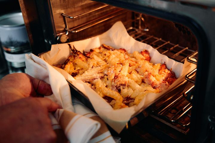オーブンで焼く