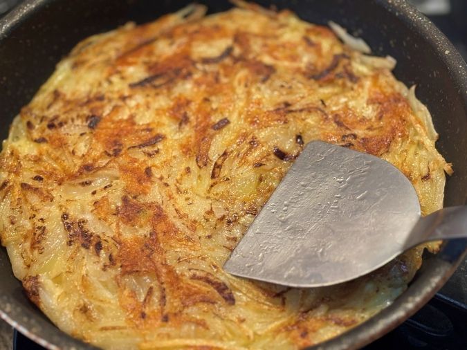 たまねぎのハッシュドポテト／焼き方