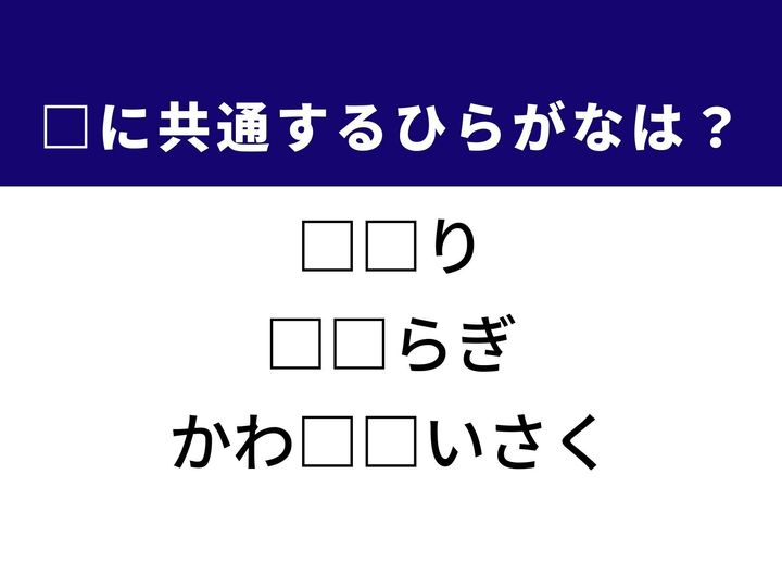 3つの言葉の空欄を埋めて正しい日本語を完成させるクイズです。希少な鶏肉の部位、心地よい水音、国の経済方針をヒントに、共通のひらがな2文字を導き出しましょう。