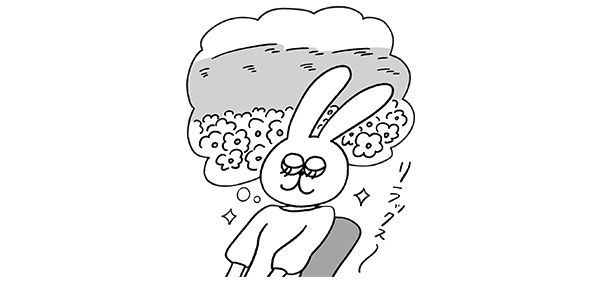 リラックスしているイラスト