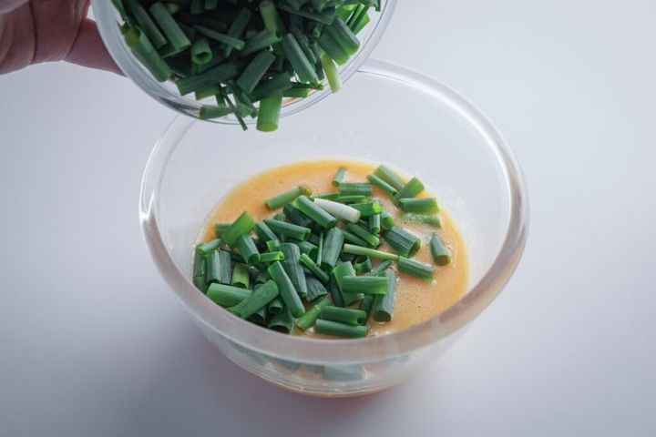 ねぎ卵のケチャップあんかけ