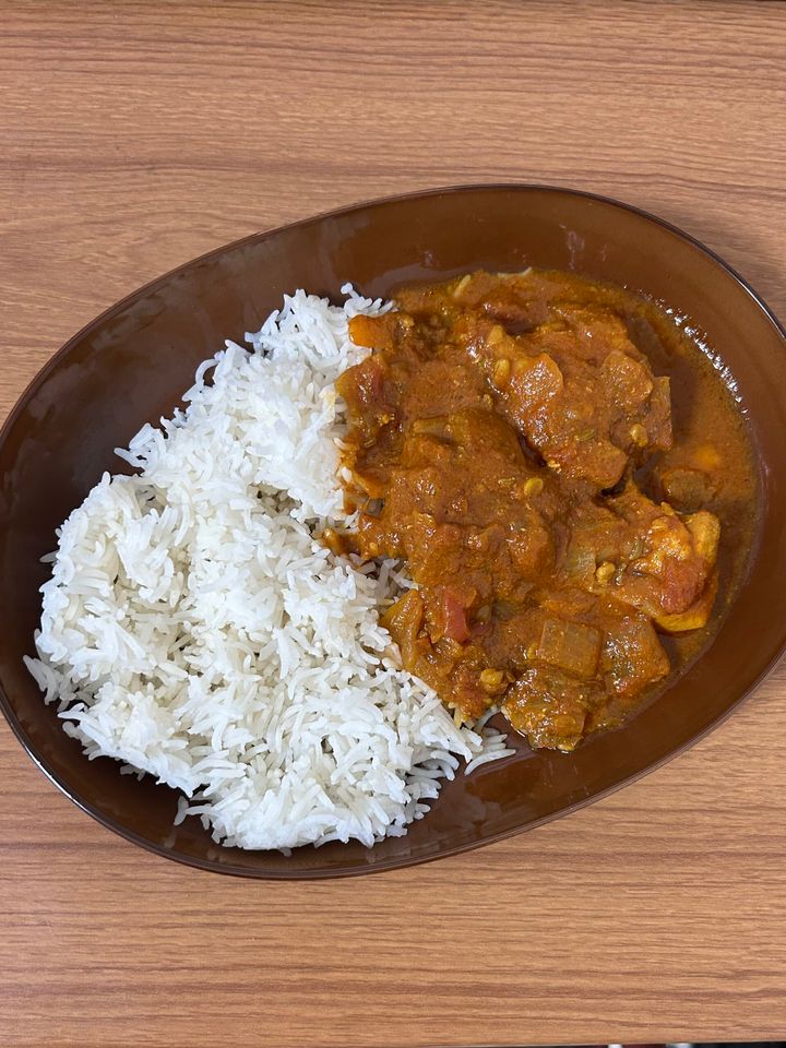 バスマティライスとチキンカレー