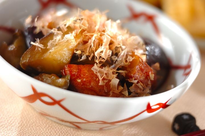 ナスとさつま揚げの煮物