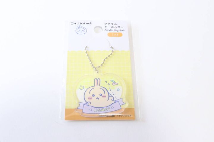 ダイソーのアクリルキーホルダー うさぎのパッケージ