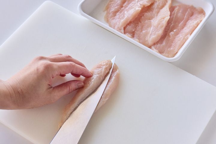 鶏ささ身の青のりピカタ