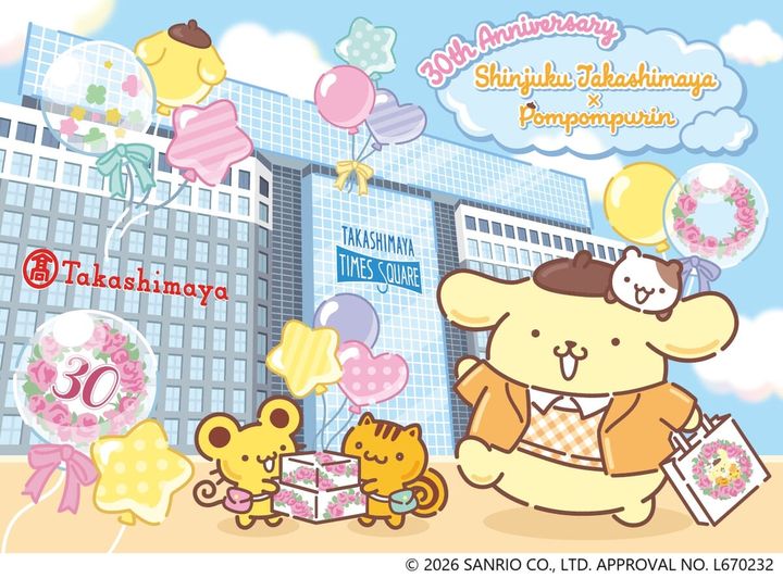 新宿タカシマヤ タイムズスクエア サンリオ「ポムポムプリン」コラボレーション企画