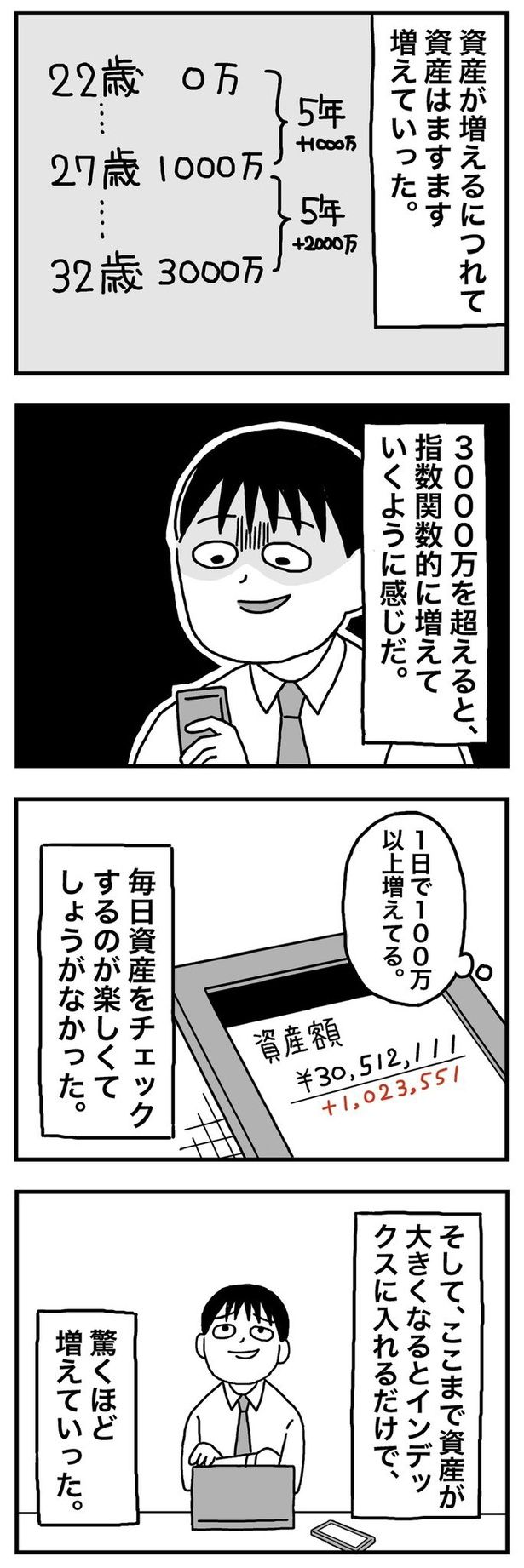 第12話「32歳 資産は3000万に到達した」01 画像提供：ホンダアオイ(@hondagobo)