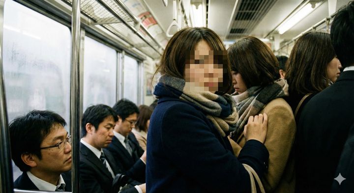 満員電車での接触トラブル！