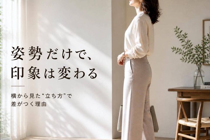 姿勢だけでここまで変わる？横から見た“立ち方”で印象に差がつく理由