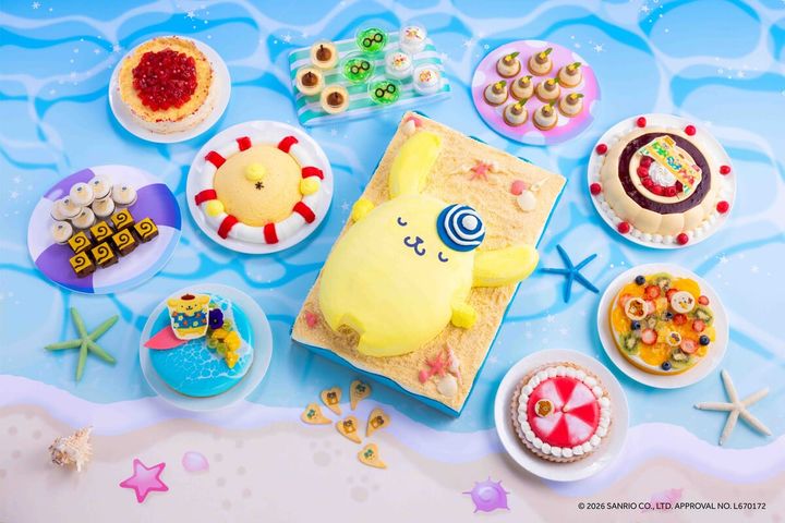 ヒルトン広島「モザイク」 サンリオ「ポムポムプリン」スイーツビュッフェ「Lazy Summer Beach Day with POMPOMPURIN」