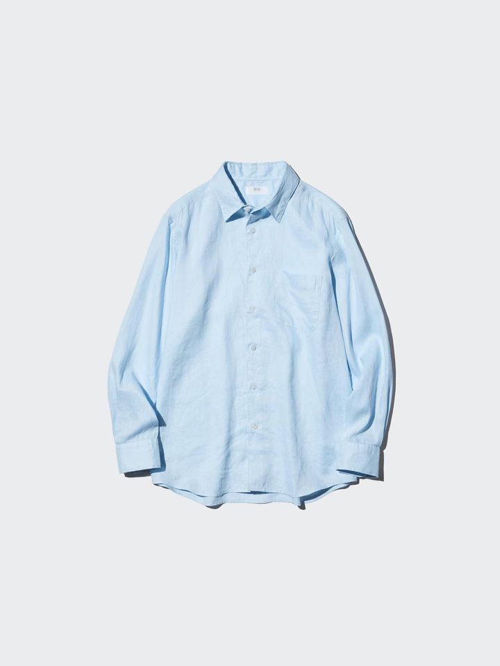 ユニクロ プレミアムリネンシャツ（メンズ） 3990円（税込）
