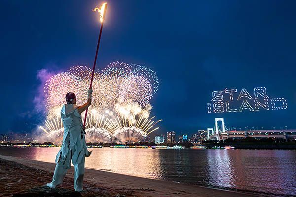【東京都港区】炎のパフォーマンス集団かぐづち、STAR ISLANDで初の海上ステージに挑戦