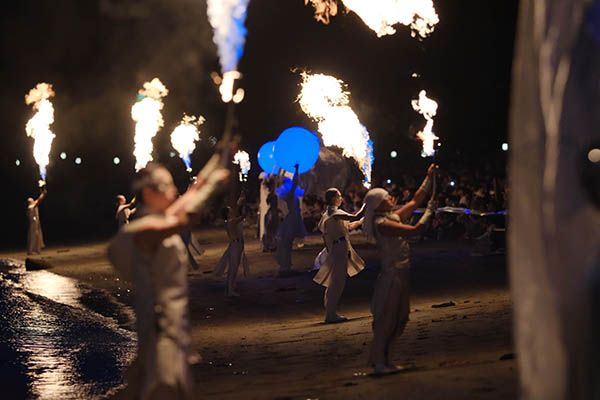 【東京都港区】炎のパフォーマンス集団かぐづち、STAR ISLANDで初の海上ステージに挑戦