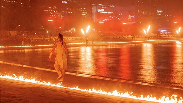 【東京都港区】炎のパフォーマンス集団かぐづち、STAR ISLANDで初の海上ステージに挑戦