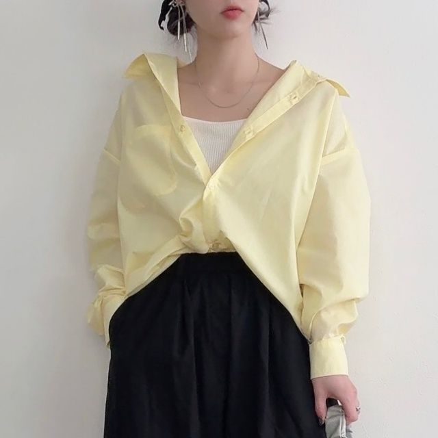 しまむら「無地シャツ長袖」