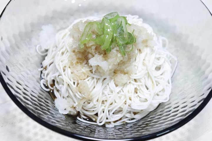 電子レンジ調理器麺類用 そうめん完成