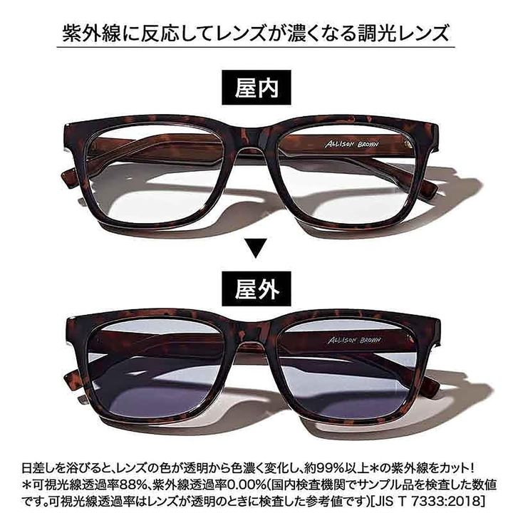 べっこう柄調光サングラス＆めがね拭きにもなる巾着ケース（画像出典：Amazon）