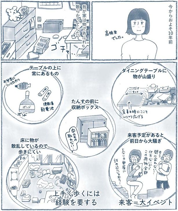 たんすの前に収納ボックス （C）ゆるりまい／KADOKAWA