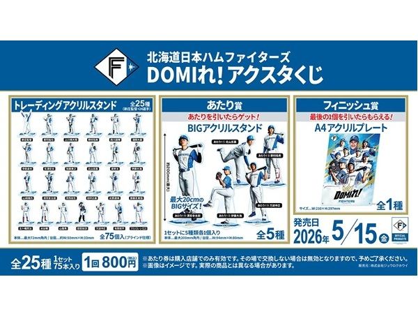 北海道日本ハムファイターズのアクスタくじが登場！