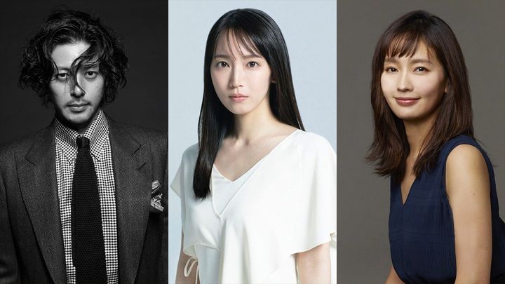 ドラマ10『デンジャラス』キャストの（左から）オダギリジョー、吉岡里帆、中村ゆり width=