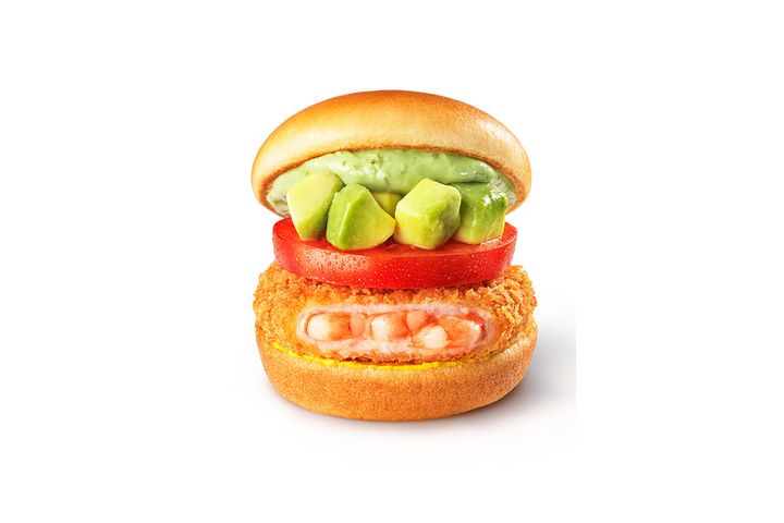  アボカド海老カツバーガー ～国産バジルマヨ～／￥590（税込み）