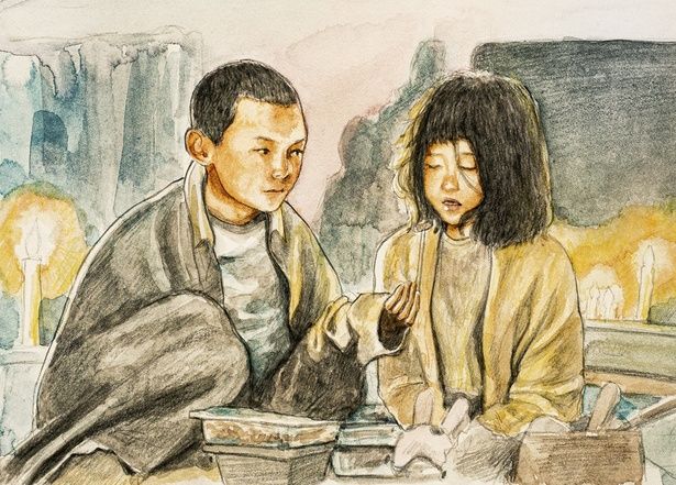 孤児だった2人の子どもは巡査に引き取られ太郎、花子と名付けられる イラスト/小野眞智子