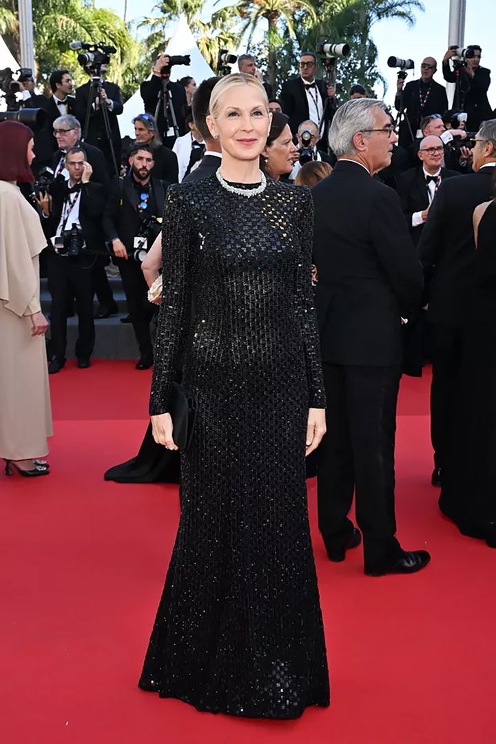 ケリー・ラザフォード、カンヌ国際映画祭のレッドカーペットにて。（