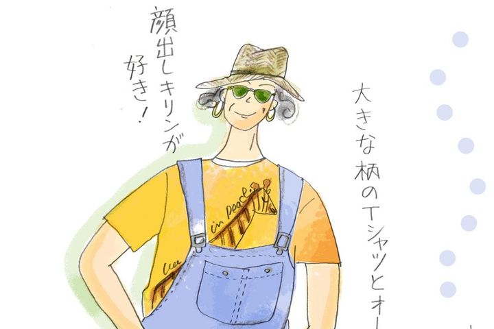 70歳からのTシャツおしゃれ、本田葉子さん流。「着たいけど恥ずかしい」大きな柄Tを“人前で試す”コツ