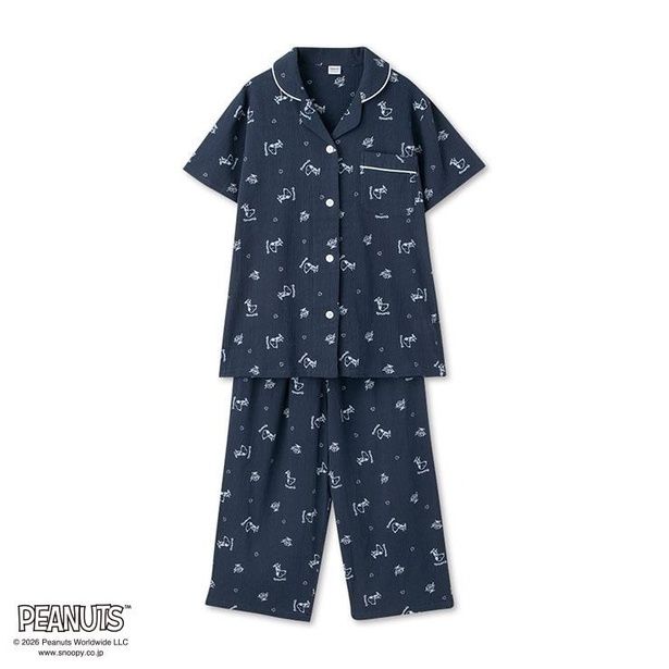 「レディース パジャマ(ダークネイビー)」(2420円)