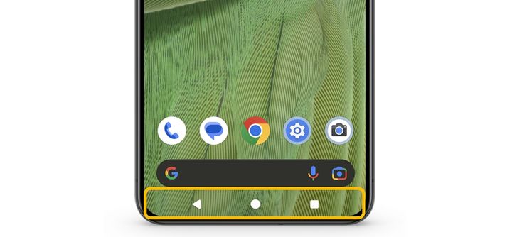 「3ボタンナビゲーション」が便利！ ※画像出典：Google