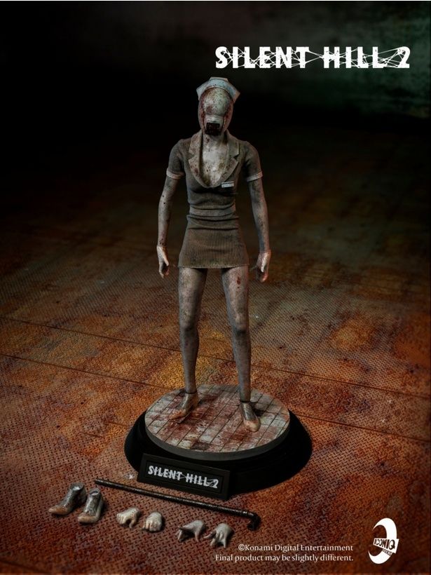 差し替えパーツも充実！(「サイレントヒル2/ バブルヘッドナース 1/6 アクションフィギュア」) [c]Konami Digital Entertainment