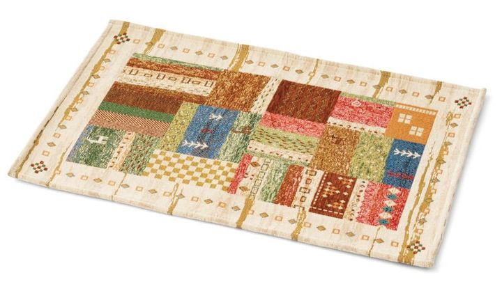 洗えるゴブラン織り玄関マット ギャべ（50×80cm） ¥1,280／カインズ ※一部店舗は取り寄せ対応