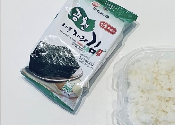 冷凍ごはんと韓国のり