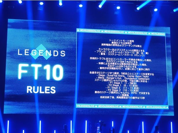 EVO Legends FT10(10先)のルール