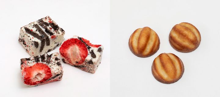 左がマシュマロヌガー、右がバターもち