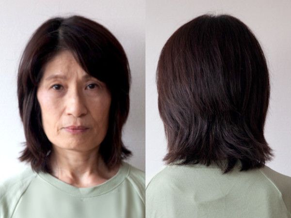 高橋さん（62歳）：イメチェンビフォー写真（フロント・バック）