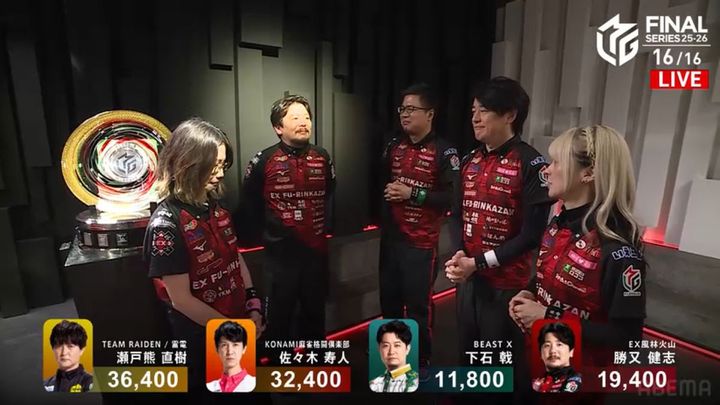 Mリーグ2度目の優勝となったEX風林火山 （C）AbemaTV,Inc.／Mリーグ width=