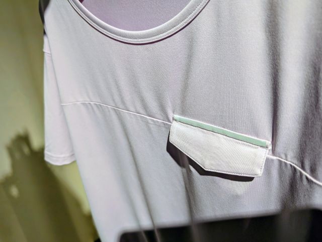 スタイルカバー ロングTシャツ ラベンダー 反射材つきポケットアップ
