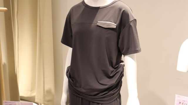 スタイルカバー ロングTシャツ チャコールグレー