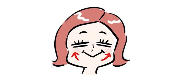 常に口角を上げる！