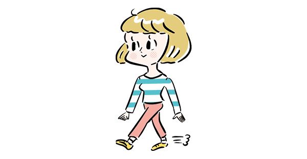 移動手段を徒歩にしてできるだけたくさん歩く